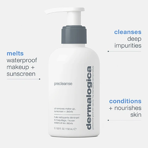 Image 1, cleanses deep impurities, melts waterpoof makeup and sunscreen, conditions and nourishes skin. image 2, apricot kennel oil helps maintain skins protective barrier. lavendar oil helps soothe and purify skin. sunflower oil reduces stressed skin. image 3, new jumbo size available.