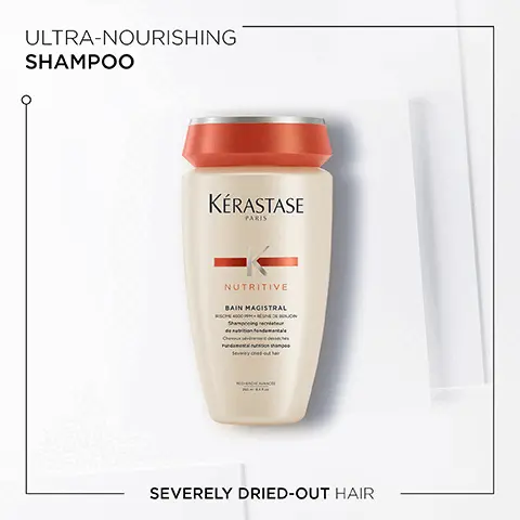 Image 1, Ultra-Nourishing shampoo for severely dried out hair. Image 2, Nutritive, Nourishing care for dry sensitised hair, highly concentrated gluco active and exceptional iris rhizome extract and hair is left soft and smooth to the touch with a healthy shine. Image 3, Irisome complex and Benzoin Resin ingredients. Image 4, Nutritive, Hovig Etoyan/global professional ambassador- Dry hair can be a challenge for a hairdresser. Luckily nutritive delivers nutrition deep into the hair shaft to keep it shiny and manageable. Lifesaving!