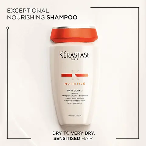 Image 1, Exceptional nourishing shampoo for Dry to very dry sensitised hair. Image 2, Nutritive, Nourishing care for dry sensitised hair, highly concentrated gluco active and exceptional iris rhizome extract and hair is left soft and smooth to the touch with a healthy shine. Image 3, Glucids,Iris rhizome extract and Lipids ingredients. Image 4, Nutritive, Hovig Etoyan/global professional ambassador- Dry hair can be a challenge for a hairdresser. Luckily nutritive delivers nutrition deep into the hair shaft to keep it shiny and manageable. Lifesaving!