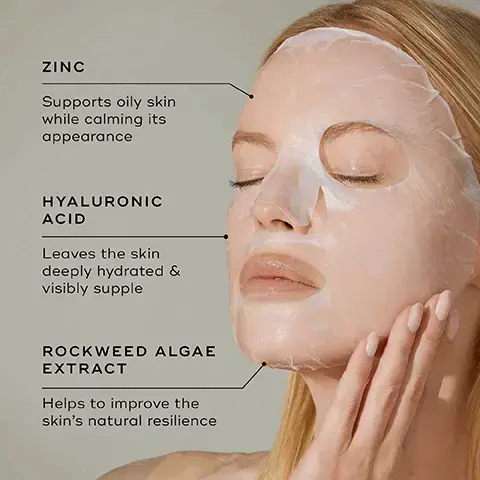 Image 1, ZINC Supports oily skin while calming its appearance HYALURONIC ACID Leaves the skin deeply hydrated & visibly supple ROCKWEED ALGAE EXTRACT Helps to improve the skin's natural resilience Image 2, AM > PM HOW TO LAYER Mediks Mediks Mediks Mediks CLEANSE TARGET VITAMIN C SUNSCREEN Mediks Mediks Medis Mediks CLEANSE TARGET VITAMIN A MOISTURISE. image 3, visibly restores dry and delicate skin. intensely nourishes and soothes. plumps and smooths the look of fine lines. promotes optimal skin balance and resilience.