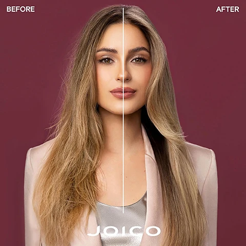 Image 2 - Split image of a woman showing her hair before and after treatment with text BEFORE AFTER JOICO. Image 3 - Joico Defy Damage Protective Shield spray bottle on a light background with text PROTECTIVE SHIELD for all hair types Makes hair 4x more resistant to breakage during heat styling Instant daily protection from damaging heat UV and environmental exposure Against combing breakage on clean damaged hair. Image 4 - A bottle of Joico Defy Damage Protective Shield hair treatment is shown with ingredients and text that reads Joico Defy Damage Protective Shield to guard against thermal & UV damage Soin Protecteur pour protéger contre les dommages thermiques et UV Capa Protectora contra los daños térmicos y rayos UV SmartRelease 100 ml / 3.38 fl oz Arginine: Products containing this amino acid help protect hair and rebuild it from the inside out. Moringa Seed Oil: Rich in antioxidants, vitamins A and E, zinc & silica. Helps boost shine and softness. Protective Lipid: A first line of defense that helps prevent thermal, chemical, styling, and UV damage. Image 5 - DEFY DAMAGE ROUTINE shows four JOICO DEFY DAMAGE products arranged in steps: Protective Shampoo for Step 1 Shampoo, Protective Conditioner or Protective Masque for Step 2 Condition Treat, and Protective Shield for Step 3 Treat. Image 7 - Three Joico Defy Damage products, Protective Shampoo, Protective Conditioner, and Protective Masque, are displayed with the text JOICO the joi of healthy hair Prevent daily damage, for loveable, healthy hair.