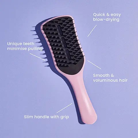 Image 1, Unique teeth minimise pulling Slim handle with grip Quick & easy blow-drying Smooth & voluminous hair Image 2, 23.6 cm 22.1 cm 6.9 cm TANGLE TEEZER 7.9 cm The Ultimate Blow-Dry The Ultimate Blow-Dry Large