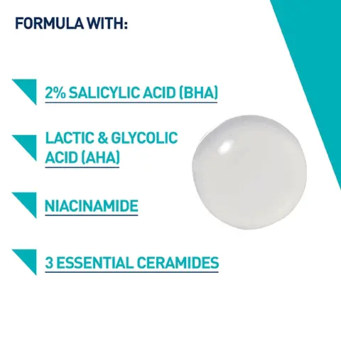 Image 1, FORMULA WITH: 2% SALICYLIC ACID (BHA) LACTIC & GLYCOLIC ACID (AHA) NIACINAMIDE 3 ESSENTIAL CERAMIDES Image 2, CeraVe Blemish Control Gel in Concentr FULL FACE MOISTURISER OR TARGETED USE IN THE EVENING ONLY GENTLY EXFOLIATES WHILE PROTECTING THE SKIN'S NATURAL BARRIER REDUCES BLEMISHES & BLACKHEADS UNCLOGS & IMPROVES THE LOOK OF PORES FOR BLEMISH-PRONE SKIN Image 3, PENETRATES PORES TO HELP ELIMINATE THE CAUSE OF SPOTS & BLEMISHES BF673 CeraVe CeraVe Blemish Control Cleanser Central DEVELOPED WITH DERMATOLOGISTS Image 4, HYDRATES WHILE EXFOLIATING TO HELP PREVENT NEW SPOTS BEFORE AFTER Individual results (8 weeks daily use). Individual results will vary. CeraVe Blemish Control Gel