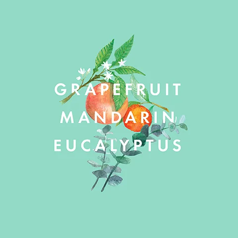 grapefruit, mandarin, eucalyptus
