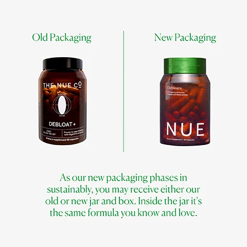 old packaging vs new packaging. as our new packaging new phases in sustainably, you may receive either our old or new jar and box. inside the jar it's the same formula you know and love.