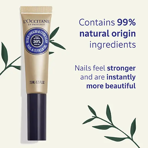 Image 1, L'OCCITANE EN PROVENCE NAIL & 30% THEADL CUTICULAS CUTICLE ON 7.5 ML-0.25 FLOZ Contains 99% natural origin ingredients Nails feel stronger and are instantly more beautiful Image 2, Made with Shea Butter that is 100% Organic & Fair Trade