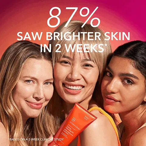 Image 1, 87% SAW BRIGHTER SKIN IN 2 WEEKS BASED ON A 2-WEEK CLINICAL STUDY D Dr De G Image 2, GET CLEAN, BRIGHT & HYDRATED SKIN IN 1 STEP! Applies like a cream Removes makeup & SPF like an oil Washes away clean like a foam Image 3, Seap free VITAMIN CLEAN Dr Dennis Gross Vitamin C Lactic Creamy Cleansing Oi vile Nettoya meuse 60 loa/177mle Removes makeup, SPF & impurities in 1 cleanse Brightens & smooths skin Fights free radicals Image 4, KEY INGREDIENTS 2 FORMS OF VITAMIN C: to brighten, firm and fight free radicals 7-OIL COMPLEX: including castor, sunflower and apricot to dissolve makeup & SPF COLLOIDAL OATMEAL: to protect, soften and soothe Image 5, NO DOUBLE CLEANSE NEEDED! 100% OF MAKEUP & SPF REMOVED IMMEDIATELY* *BASED ON A 2-WEEK CLINICAL STUDY Image 6, CHOOSE YOUR CLEANSER HYALURONIC MARINE MELTAWAY CLEANSER VITAMIN C AHA/BHA DAILY CLEANSING LACTIC CREAMY CLEANSING OIL VS VS D Dr DensGross D DDG Cleaner GEL Caning Or D Dr Dennis Gross + Gel to emulsion + Cream to oil to milk Hassle-free, no water cleanse + *+Hyaluronic acid + marine algae Removes makeup & SPF in 1 cleanse 2 forms of Vitamin C to brighten & fight free radicals Gel to foam Helps remove excess oil Packed with AHA & BHAS to exfoliate and treat