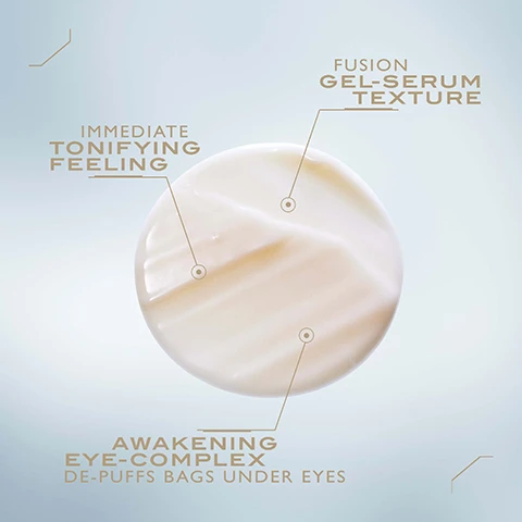 Image 1 - A creamy, pale gel-serum in a round container with text indicating Immediate tonifying feeling, Fusion gel-serum texture, and Awakening eye-complex de-puffs bags under eyes.
Image 2 - A model with clear skin holds a bottle of Lancaster 365 skincare serum in one hand while a few drops of the product are placed on her cheek.
Image 3 - A sleek bottle of Lancaster 365 eye serum is shown with text highlighting BIG EYES EFFECT, IMMEDIATE TONING FEELING, and FUSION, GEL-SERUM TEXTURE.
Image 4 - A bottle of Lancaster 365 serum sits against a light background, accompanied by two round cream-colored spheres, with visible text praising the product and including a rating of five stars from Beatrix of the Home Tester Club.
Image 5 - A bottle of Lancaster 365 Skin Repair eye serum is displayed against a light background, with accompanying test results showing reductions in signs of fatigue, eye bags, dark circles, and a percentage of users agreeing they have less stress lines.
Image 6 - A close-up of a woman applying a skin care product to her under-eye area, with visible text reading APPLY A SMALL AMOUNT OF THE 365 SKIN REPAIR LIPOSOMAL CELLULAR EYE SERUM TO YOUR FINGERS AND GENTLY SMOOTH OVER THE EYE CONTOUR.
Image 7 - A bottle of Lancaster 365 Skin Repair Liposomal Cellular Eye Serum and a larger bottle of Lancaster 365 Skin Repair Liposomal Cellular Serum are displayed against a light background, with the text DE-PUFF, TRANSFORM & ILLUMINATE, 365 SKIN REPAIR LIPOSOMAL CELLULAR EYE SERUM 1 DROP DEPUFF, REDUCE DARK CIRCLES & TONE THE EYE CONTOUR, and 365 SKIN REPAIR LIPOSOMAL CELLULAR SERUM 3 DROPS TRANSFORM SKIN TEXTURE & REVEAL ULTIMATE RADIANCE visible.