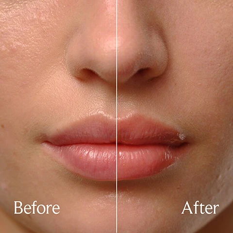 Image 1 - Image shows a close-up of a persons face split in half, with one side labeled Before showing a matte appearance and the other side labeled After displaying fuller, glossier lips.
Image 2 - Three lip treatments are stacked, featuring a blue cap and a label that reads fresh on each; next to them is a plum and red currant, with accompanying text stating Sugar delivers hydration, Squalane restores and replenishes moisture, and Plum seed, black currant & grapeseed oils maintain hydration.
Image 3 - A close-up image shows a red lip product being squeezed from a tube and a brush applicator dripping with red lip oil, with the text Sweeten your stack above and the product names SUGAR ROSÉ and SUGAR LIP OIL ROSÉ at the bottom.