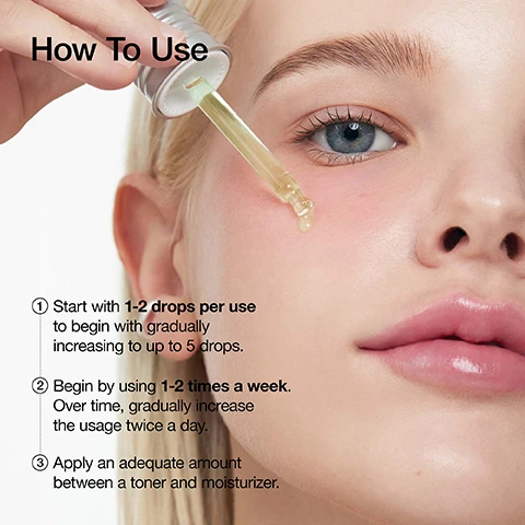 Image 1 - Close-up of a person applying a dropper of serum to their cheek, with the text How To Use and numbered instructions on usage including starting with 1-2 drops, using 1-2 times a week, and applying between toner and moisturizer.
Image 2 - A clear green glass bottle with a dropper top labeled Azelaic Acid 10 Hyaluron Redness Soothing Serum, accompanied by text stating it is a lightweight soothing serum for sensitive and irritated skin caused by external stimulation, with hashtags #Acne-prone skin #Soothing #Hydrating, and a net volume of 30 ml.
Image 3 - Image shows a side-by-side comparison of two skin areas; the left image shows red and irritated skin after artificial irritation, while the right image displays less redness and smoother skin immediately after use, with the text Tested To Soothe Redness*, Skin After Artificial Irritation (Tape Stripping), Skin Immediately After Use, and additional footnotes about the clinical test.
Image 4 - A smiling person holds a green serum bottle labeled Anua 10+ Azelaic Acid 10+ Hyaluron with visible text reading When To Apply and additional text stating Can be used every day, both AM & PM. Always finish with sunscreen for daytime.