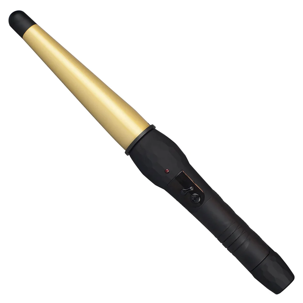Silver Bullet Large Ceramic Conical Curling Iron - Gold Image 1