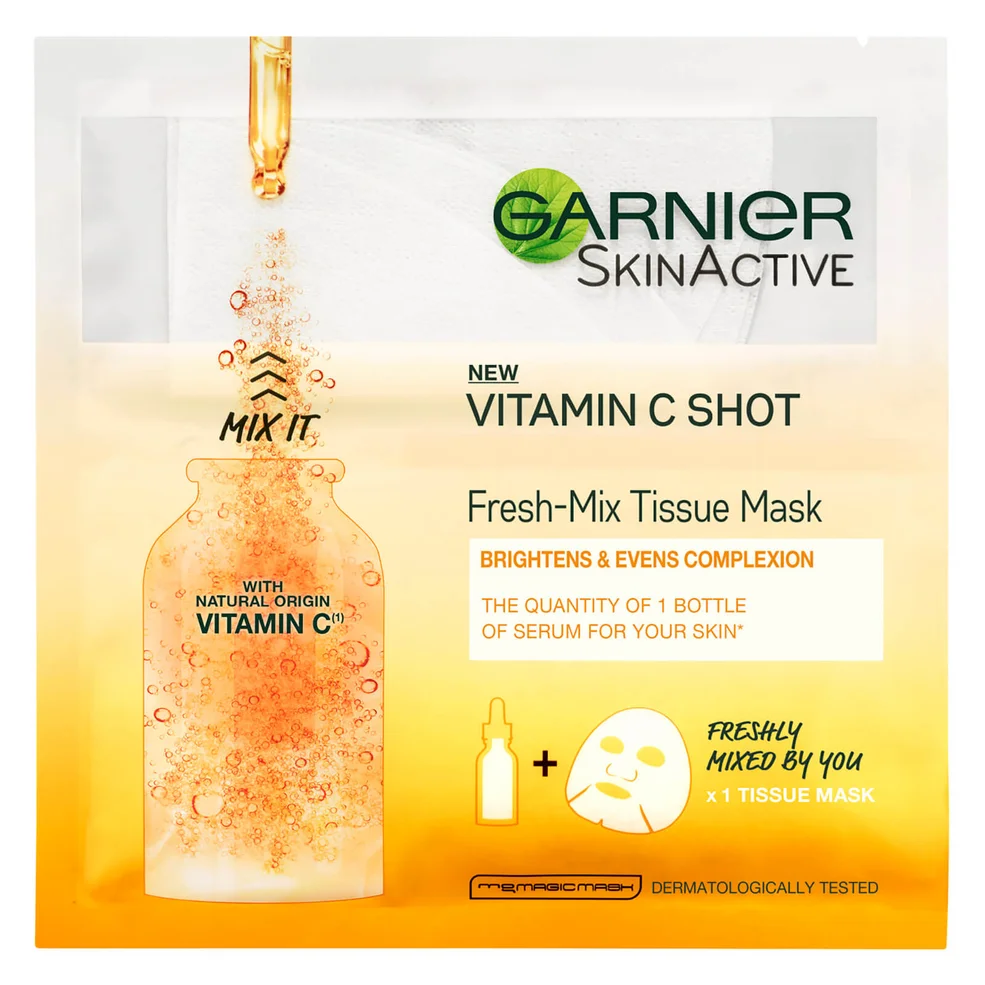 Garnier Fresh-Mix Brightening Face Sheet Shot Mask with Vitamin C 33g Image 1