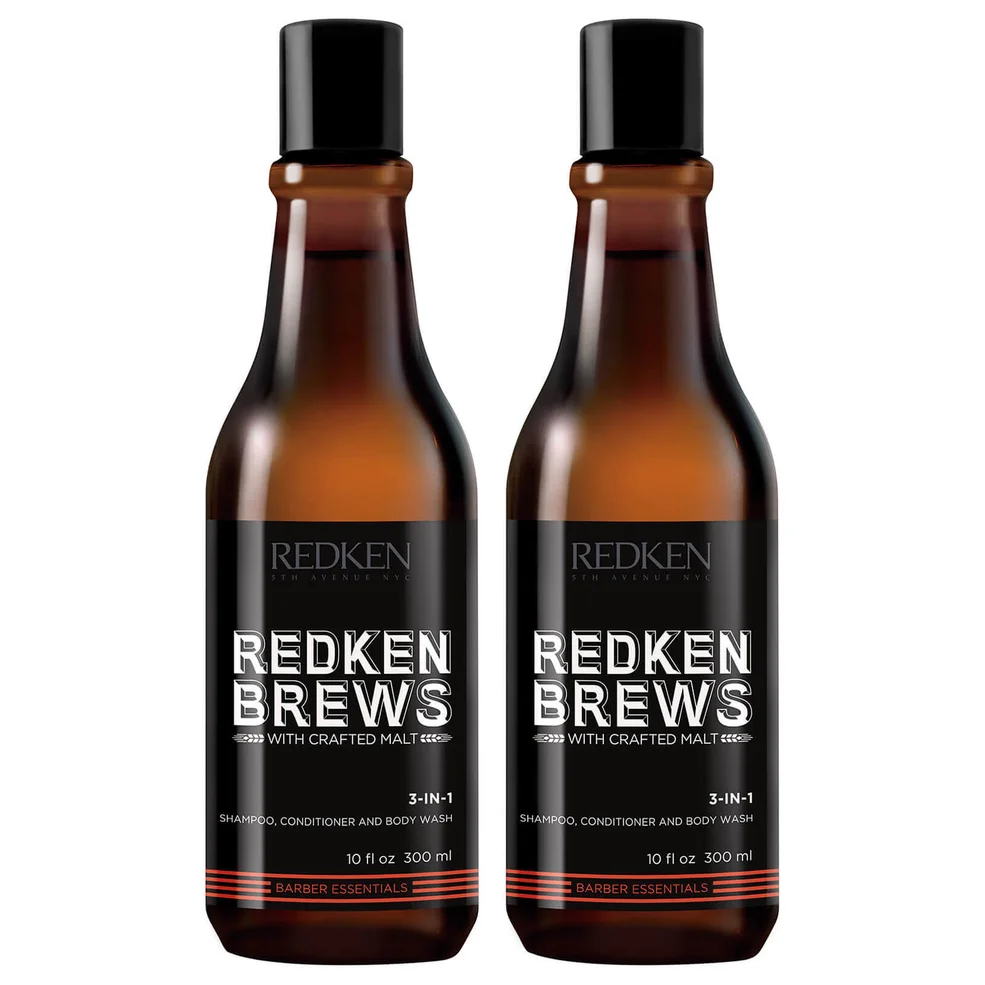 Redken Brews Men's 3 in 1 Shampoo Duo Image 1