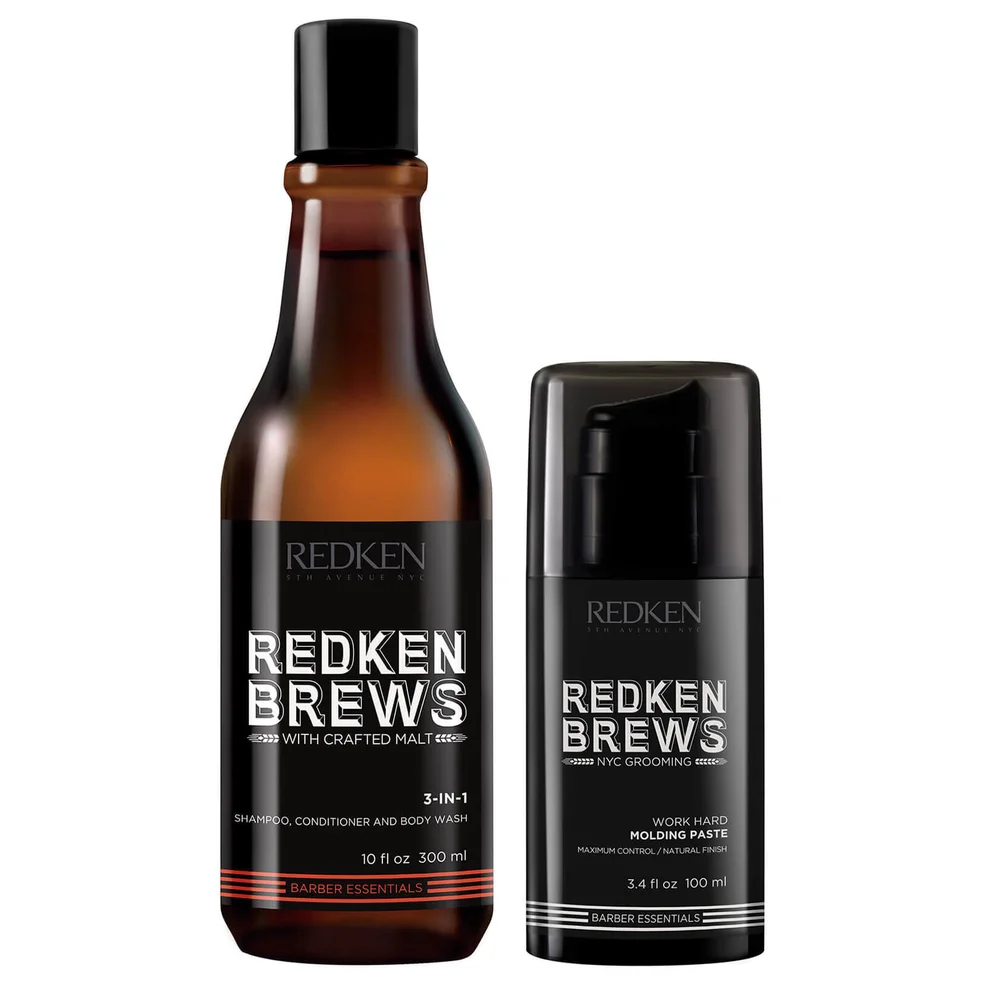Redken Brews Men's Shampoo and Molding Paste Duo Image 1
