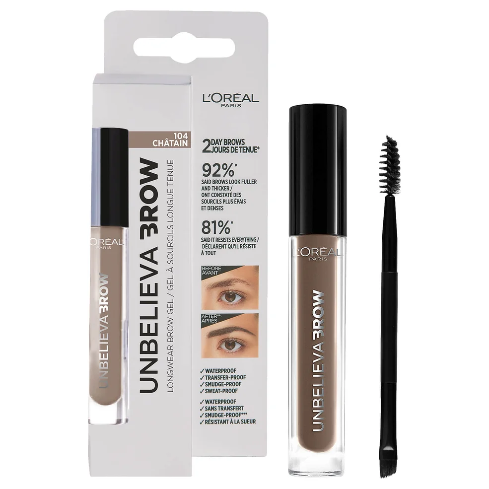 L'Oréal Paris Unbelievabrow Long-Lasting Brow Gel 3.4ml (Various Shades) Image 1