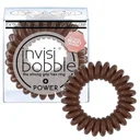 invisibobble Power Strong Hold Hair Ties - Pretzel Brown (Pack of 3)