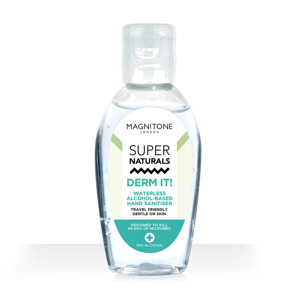 MAGNITONE London SuperNaturals Derm It! Waterless Alcohol-Based Hand Sanitiser Gel 50ml Image 1