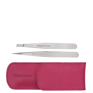 Tweezerman Petite Tweeze Set In Leather Case - Pink - undefined undefined