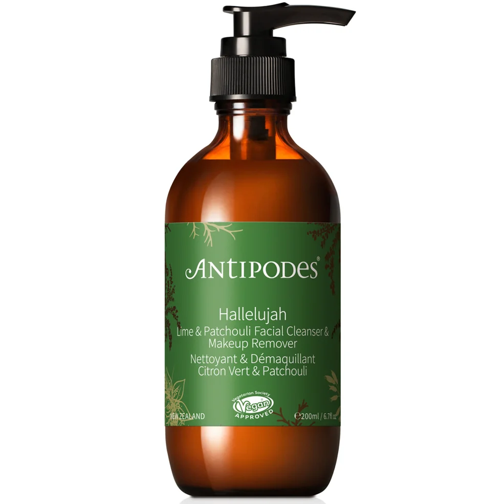 Antipodes Hallelujah Lime and Patchouli Cleanser and Makeup Remover 200ml Image 1