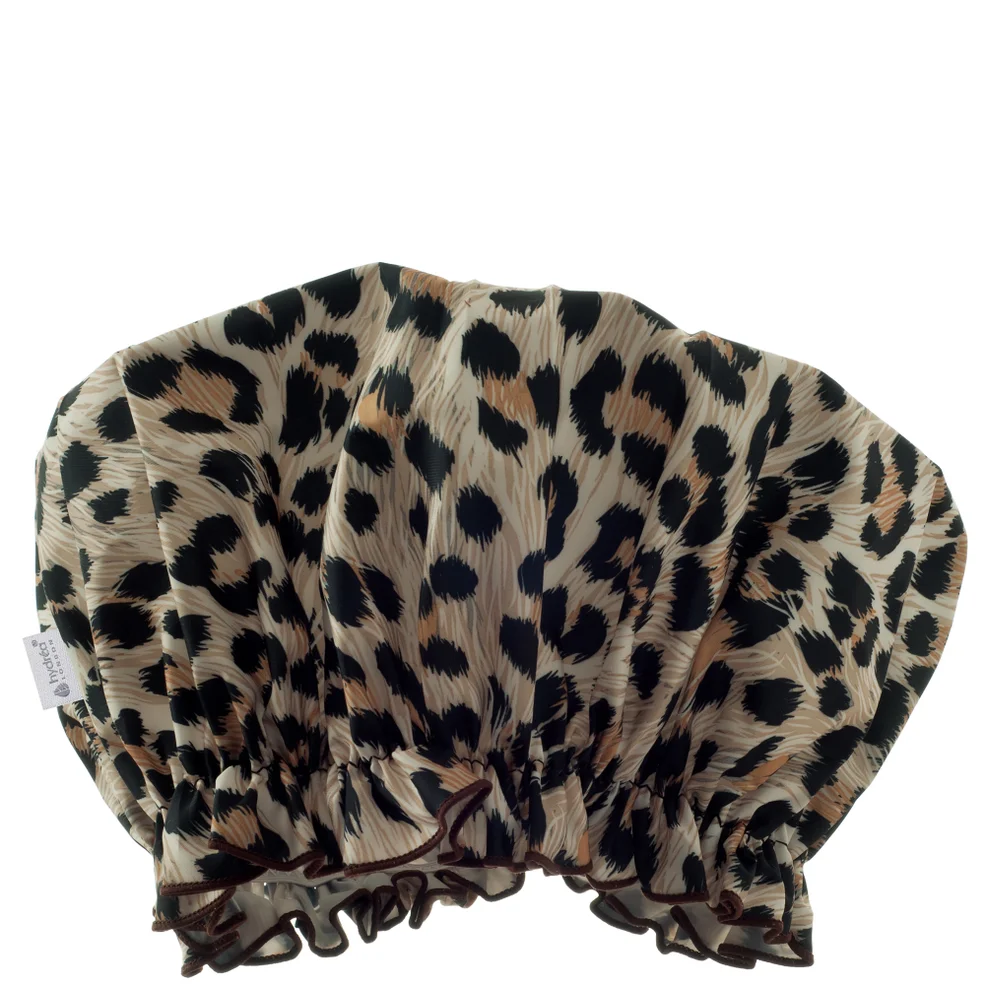 Hydrea London Eco Friendly Shower Cap - Leopard Image 1