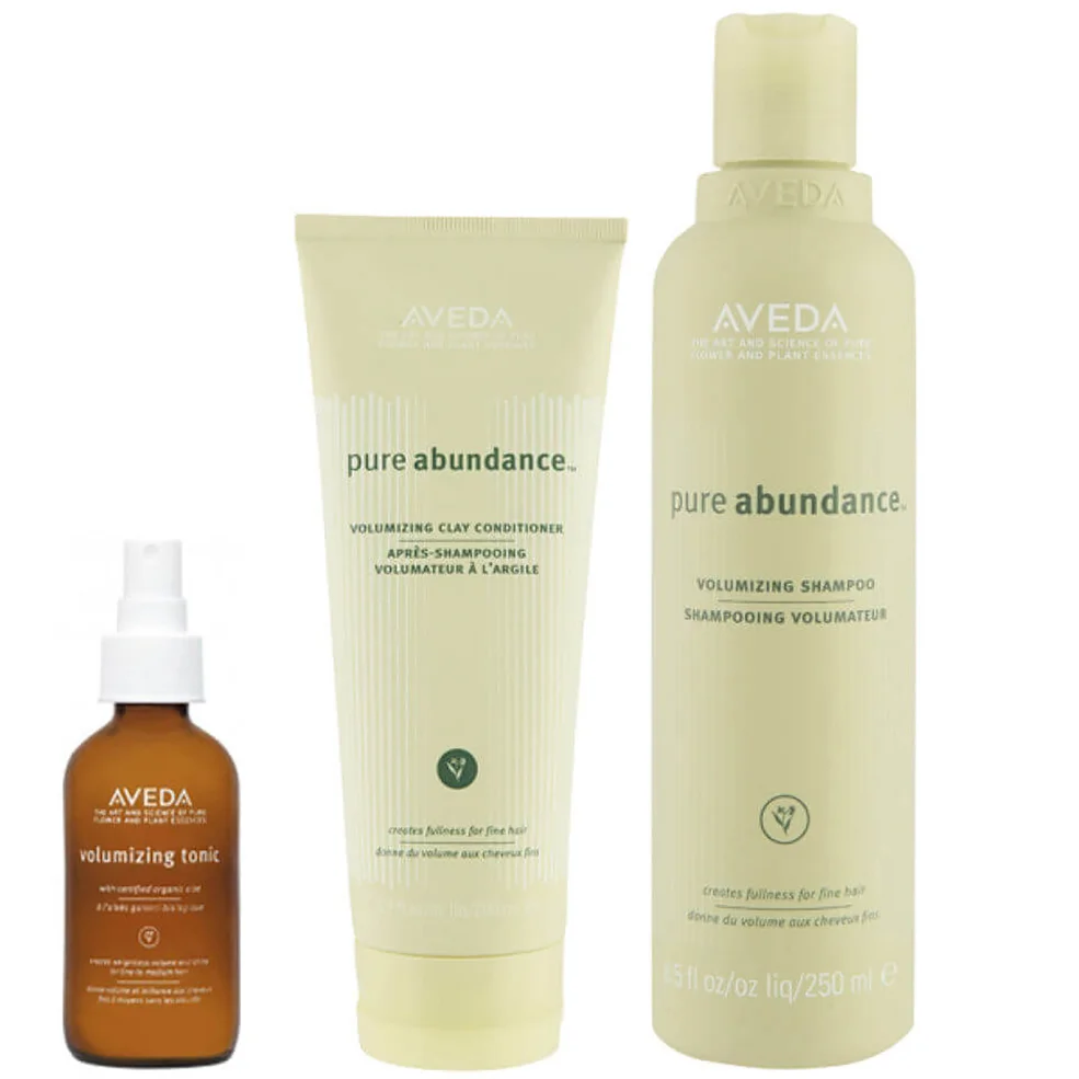 Aveda Pure Abundance Volumising Trio- Shampoo, Conditioner & Purescription Volumising Tonic Image 1