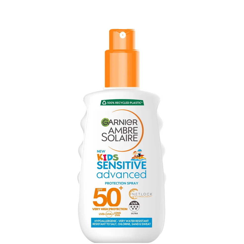 Garnier Ambre Solaire Kids Sensitive Sun Cream Spray SPF 50+ 200ml Image 1
