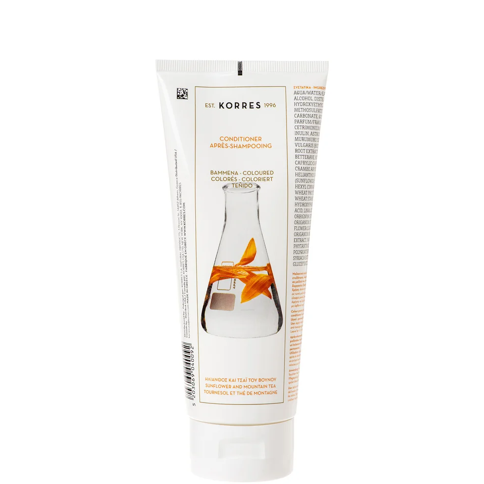 KORRES Natural Sunflower and Mountain Tea Conditioner for Coloured Hair 200ml Image 1