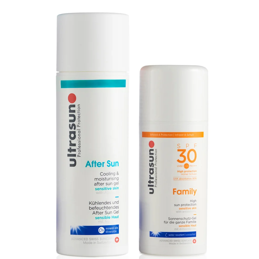 Ultrasun Family SPF 30 - Super Sensitive (100ml) and Ultrasun Aftersun Image 1