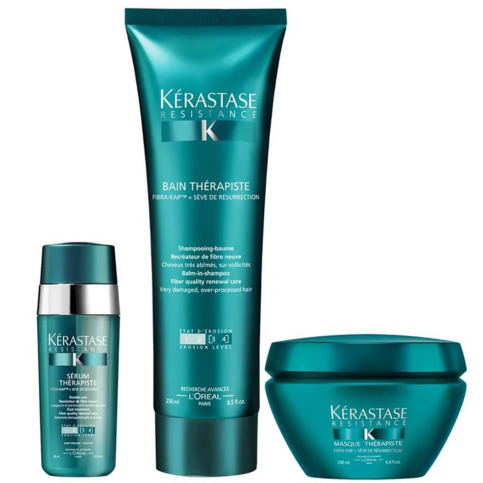 Kérastase Resistance Therapiste Shampoo, Masque and Serum Trio Image 1
