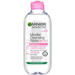 Garnier Micellar Water Facial Cleanser and Makeup Remover for Sensitive Skin 400ml - Option Sensitive Skin