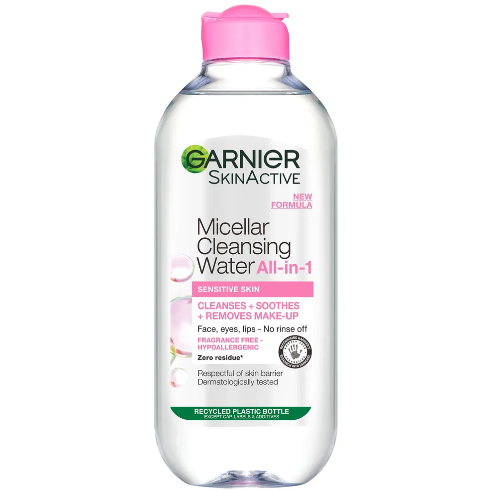 Garnier Micellar Water Facial Cleanser and Makeup Remover for Sensitive Skin 400ml Image 1