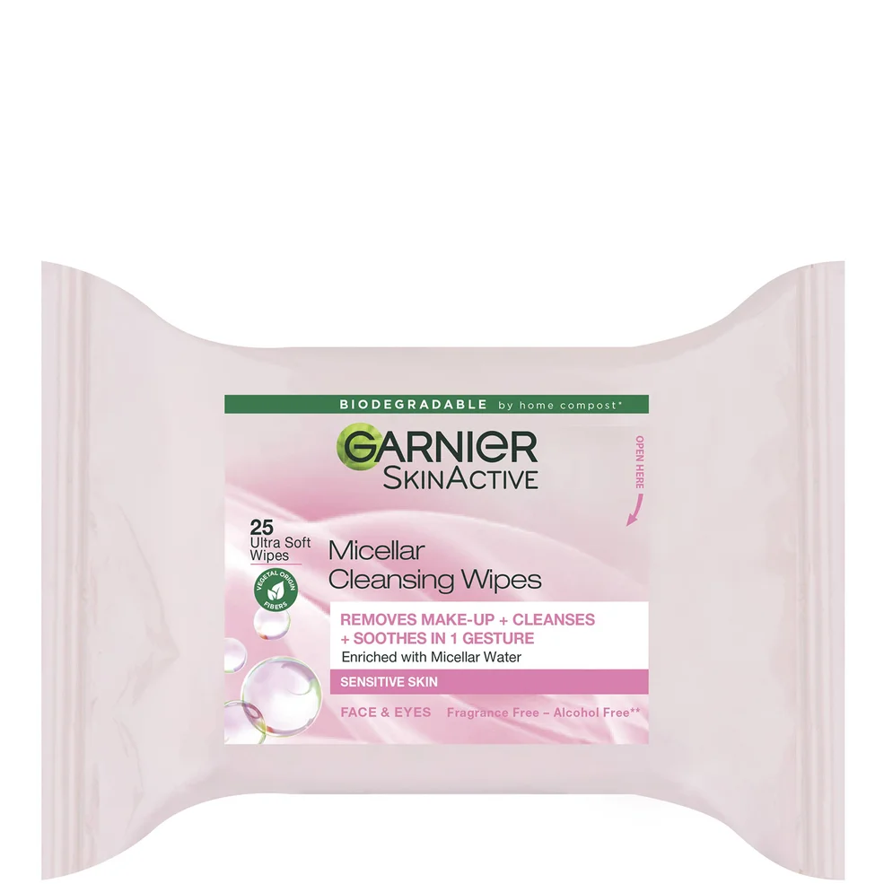 Garnier Micellar Face Wipes Sensitive Skin 25 Wipes LOOKFANTASTIC garnier-micellar-face-wipes-sensitive-skin-25-wipes-lookfantastic