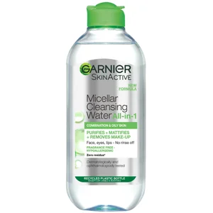 Garnier Micellar Water Facial Cleanser and Makeup Remover for Combination Skin 400ml - Option Combination Skin