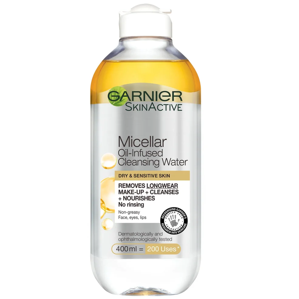 Garnier Micellar Water Oil Infused Facial Cleanser and Makeup Remover 400ml Image 1