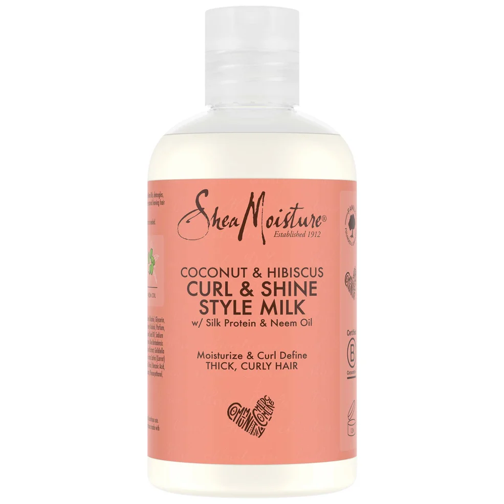 Shea Moisture Coconut & Hibiscus Curl & Style Milk 254ml Image 1