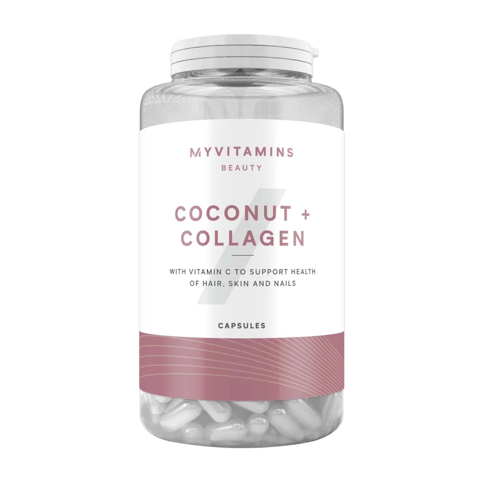 Myvitamins Coconut and Collagen V1, Unflavoured, 180 Capsules Image 1