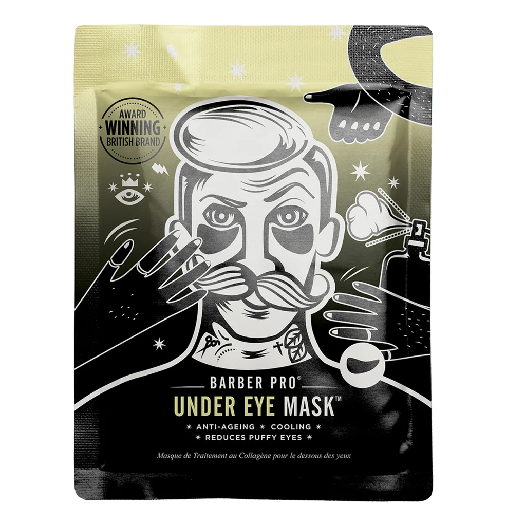 BARBER PRO Under Eye Mask with Activated Charcoal and Volcanic Ash (3 Applications) Image 1