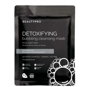 BEAUTYPRO Detoxifying Foaming Cleansing Sheet Mask with Activated Charcoal - undefined undefined