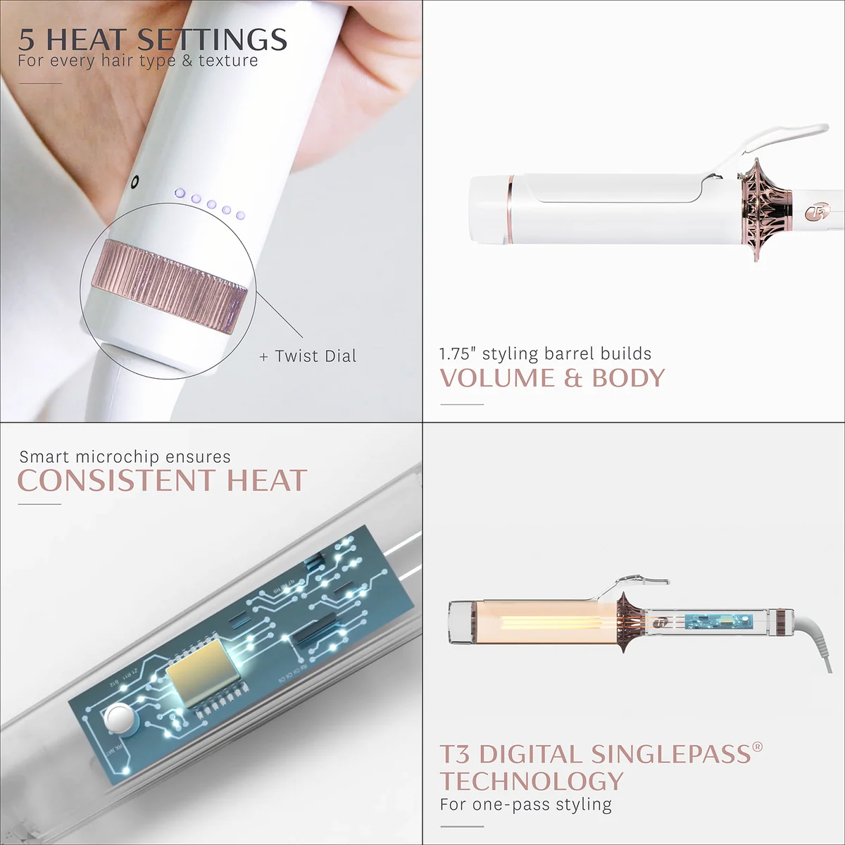 T3 BodyWaver Styling Iron LOOKFANTASTIC - Main Image