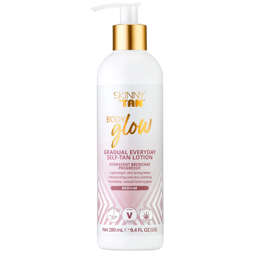 Body Glow by SKINNY TAN Medium Lotion 280ml Image 1