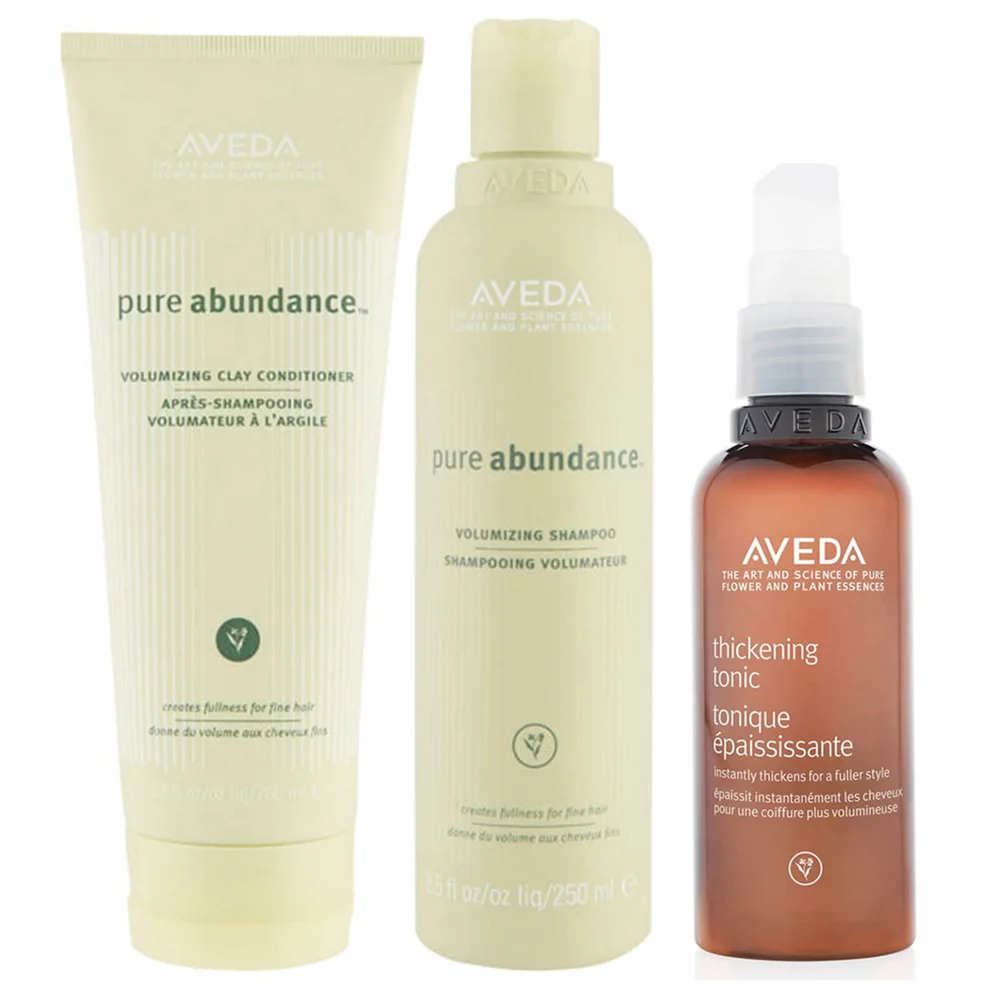 Aveda Pure Abundance Shampoo, Conditioner and Thickening Tonic Trio Image 1
