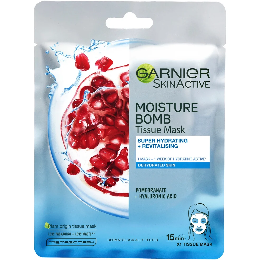 Garnier Moisture Bomb Pomegranate Hydrating Face Sheet Mask Image 1