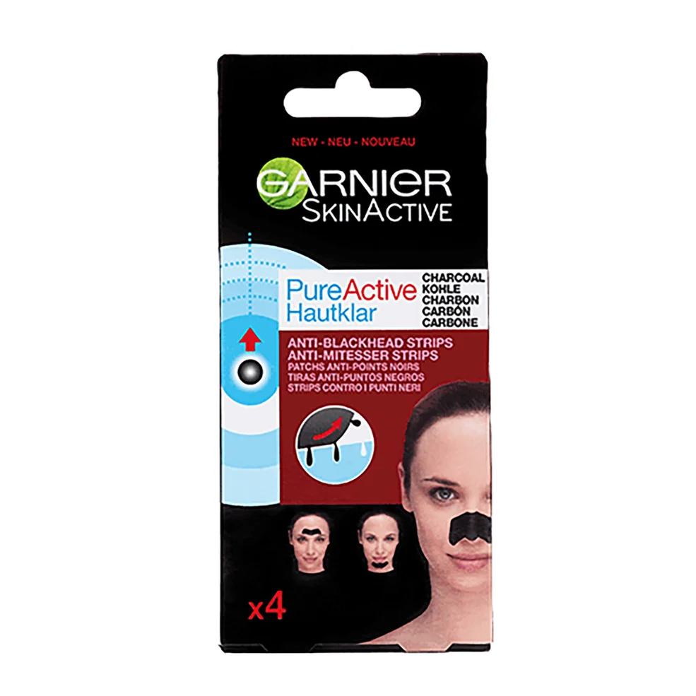 Garnier Pure Active Intensive Anti Blackhead Charcoal Nose Strips  Image 1
