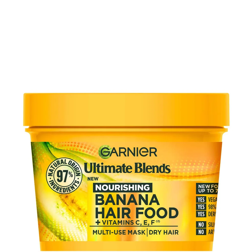 Garnier Ultimate Blends Hair Food Banana 3-in-1 Dry Hair Mask Treatment 390ml Image 1