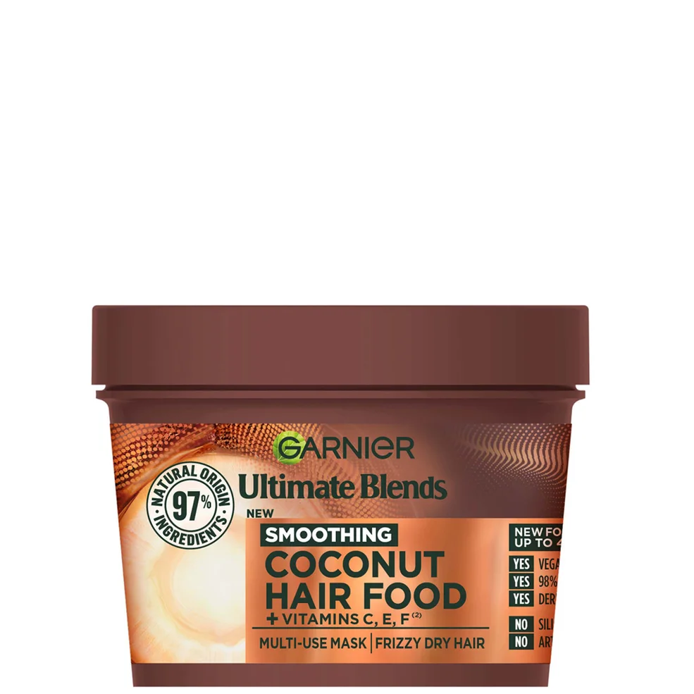 Garnier Ultimate Blends Hair Food Coconut Oil 3-in-1 Frizzy Hair Mask Treatment 390ml Image 1