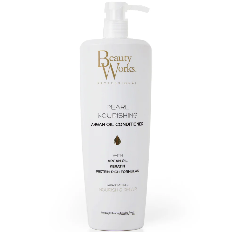 Beauty Works Pearl Nourishing Argan Oil Conditioner 1 Litre Image 1
