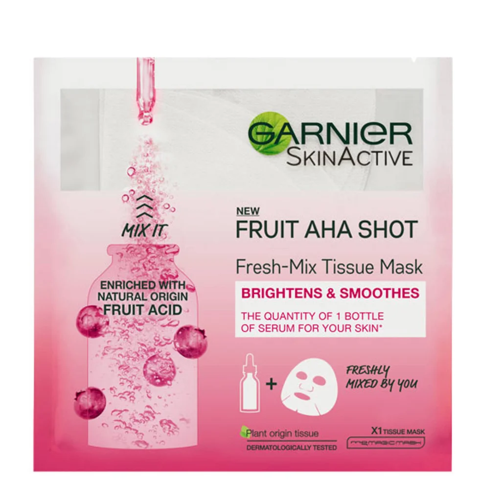 Garnier Fresh-Mix Sheet Mask Skin Hydrating Fruit AHA Shot 33g Image 1