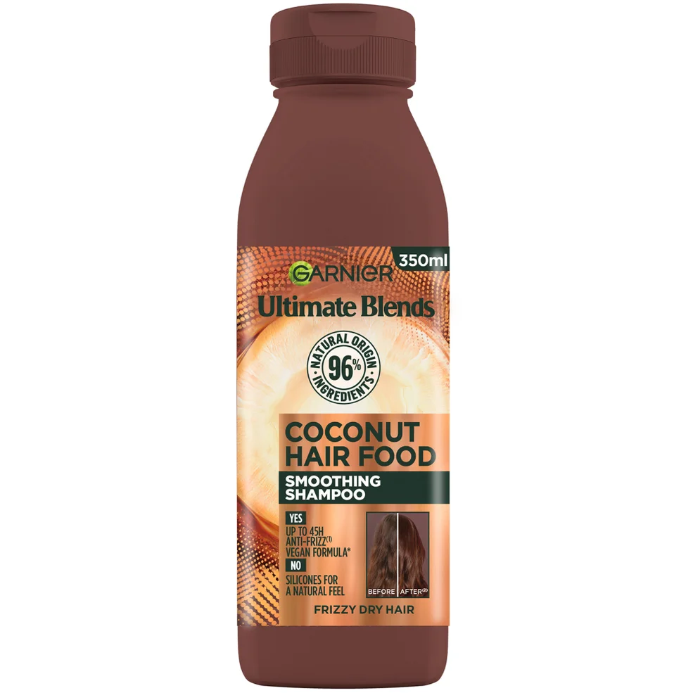 Garnier Ultimate Blends Smoothing Hair Food Coconut Shampoo For Frizzy Hair 350ml Image 1