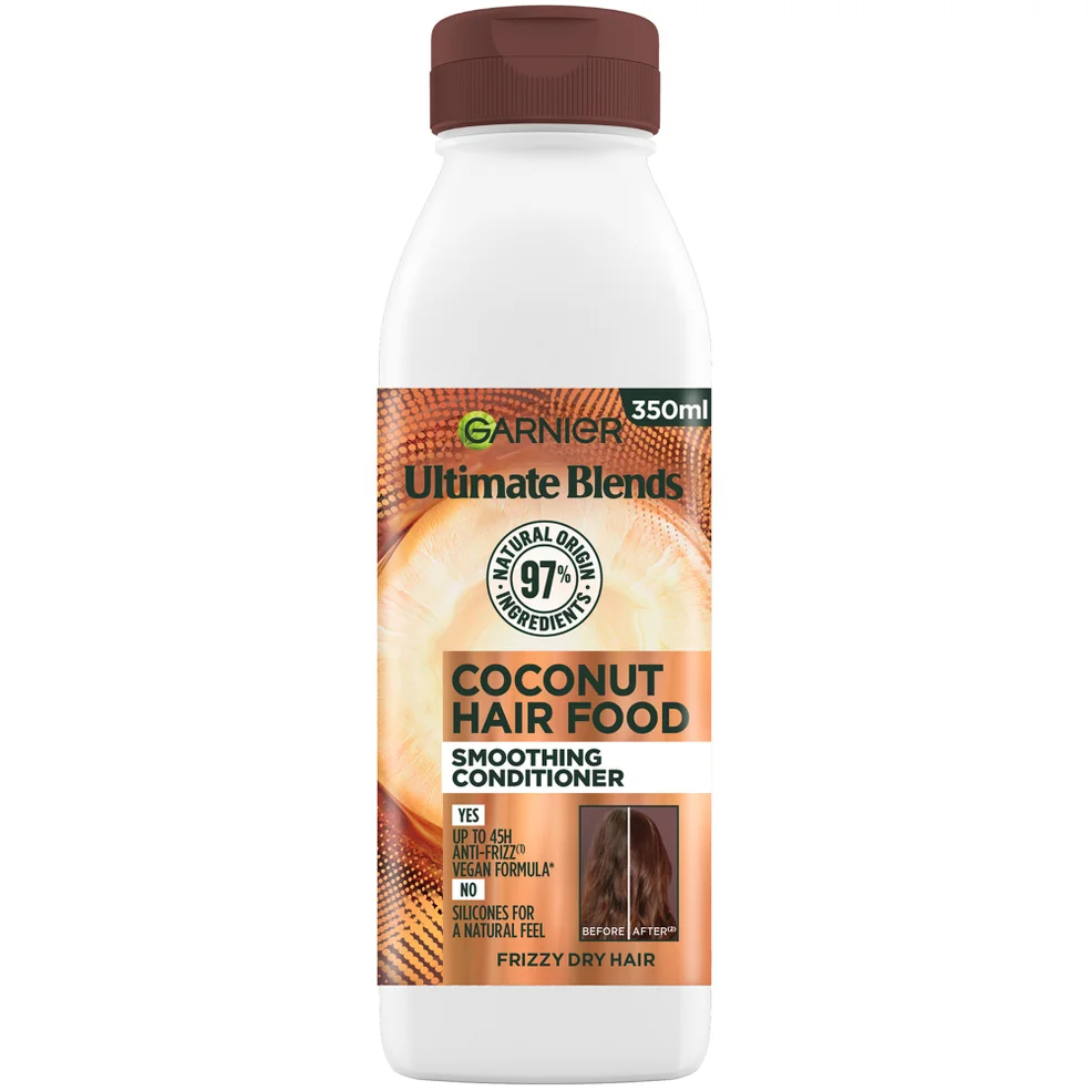 Garnier Ultimate Blends Smoothing Hair Food Coconut Conditioner for Frizzy Hair 350ml Image 1