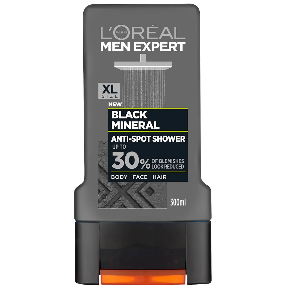 L'Oréal Paris Men Expert Black Mineral Anti-Spot Shower Gel 300ml Image 1